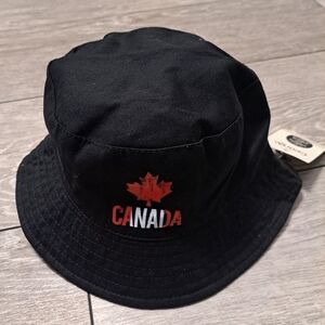 Brand New Black Canada Kids Bucket Hat